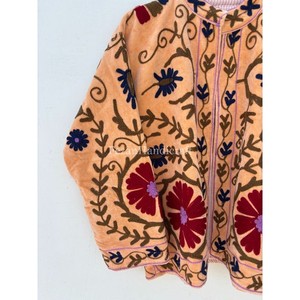 Women's Velvet Jacket <b>Coat</b> Handmade Suzani Embroidery Jacket With Inside Cotton Lining Boho Chic Jacket Overcoat - Product Image 3
