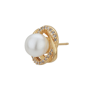 925 Sterling <b>Silver</b> <b>Pearl</b> Stud <b>Earrings</b> Made with 925 <b>Silver</b> - Product Image 3