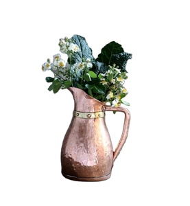 Pitcher Shaped Pure Copper Material High Quality Table <b>Top</b> Decor Flower Vase <b>Top</b> Selling Planter Vase - Product Image 1