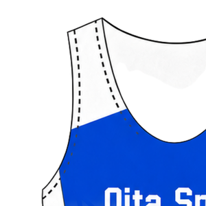 Royal Blue and White Rowing Champ Suit <b>Mens</b> Sleeveless Competition Uniform Performance Racing Singlet Custom Wholesale Team - Product Image 4
