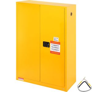 Armadio di Sicurezza per Liquidi Infiammabili in Acciaio Laminato a Freddo da 45 Galloni, 42.9 X 18.1 X 65.2, Attrezzatura Antideflagrante per Stoccaggio Chimico - Product Image 6