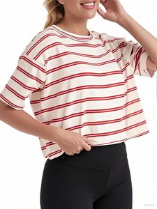 Camiseta Corta de Algodón Grueso para Mujer, Corte Cuadrado, Estilo Urbano, Hip Hop, Ropa Femenina - Product Image 3