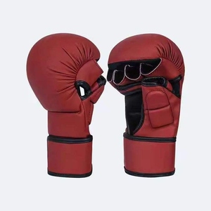ถุงมือ MMA หนังและ PVC แบบไดนามิก พร้อมแผ่นกันลื่นสำหรับผู้รักศิลปะการต่อสู้ - การเคลื่อนไหวที่ดีขึ้นและการป้องกันที่แข็งแกร่ง - Product Image 1
