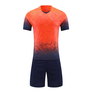 ชุดเสื้อฟุตบอลผู้ชาย ACTIVE SAFETY แบบซับลิเมชั่น คอวี แขนสั้น พร้อมกางเกงขาสั้น ผ้าโพลีเอสเตอร์ระบายอากาศ สำหรับทีมแอคทีฟเซฟตี้ - Product Image 4