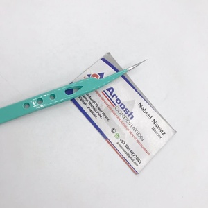 ที่หนีบขนตาปลอมทำจากสเตนเลสสีเขียวเคลือบน้ำเป็นมิตรต่อสิ่งแวดล้อม - Product Image 4