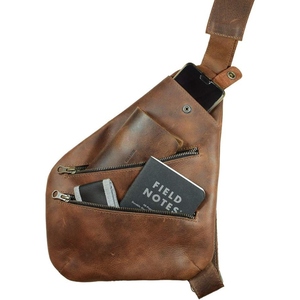 Bolso Bandolera de Cuero de Cabra Genuino para Hombre, Gran Capacidad, Duradero, a la Moda, Ideal para Oficina, Viajes, Universidad - Product Image 5