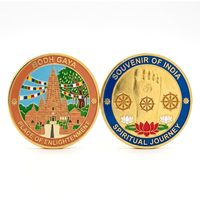 Monedas de Zinc con Diseño Personalizado de la Natividad de Jesucristo, Bañadas en Oro, con Esmalte Suave, Regalo Religioso Tradicional Moderno