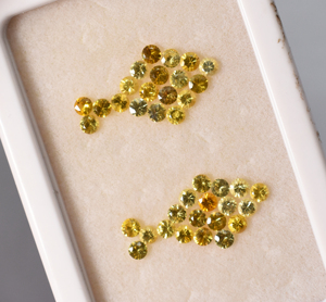 Zafiro amarillo natural de 2 mm, piedra preciosa redonda suelta, pequeña, calibrada, para la fabricación de joyas. - Product Image 5