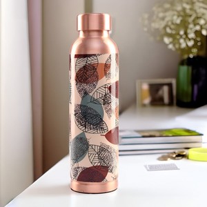 Pure Copper Water <b>Bottle</b> Ayurvedic Drinking <b>Bottle</b> Leakproof Hammered Copper <b>Flask</b> Custom Logo Wellness Gift Bulk Wholesale - Product Image 6