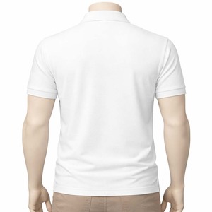 เสื้อโปโลชายแบบสั่งทำพิเศษ ป้องกันรอยยับ ลายพิมพ์สีขาว แขนสั้น ผ้าฝ้ายถัก ระบายอากาศได้ดี สวมใส่สบาย เหมาะสำหรับชุดยูนิฟอร์มหรือเล่นกอล์ฟ สั่งซื้อจำนวนมากได้ - Product Image 2