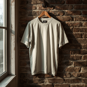 เสื้อยืดสีขาวสไตล์วินเทจผ้าฝ้ายลำลองแนวสตรีทแวร์ OEM - Product Image 1
