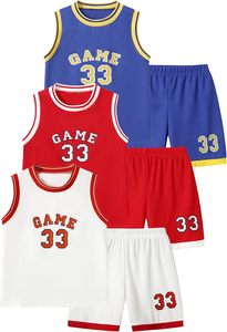 Ensemble de maillot de basket-ball pour hommes, débardeur en maille sans manches avec short, vêtements de sport respirants en polyester, toutes saisons, coupe régulière pour adultes - Product Image 2