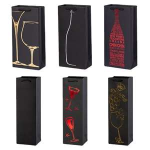 Bolsa de Vino Personalizada con Logotipo, Económica de Fábrica, con Lámina Dorada, Reciclable, con Asa, para Regalo - Product Image 6