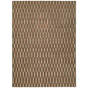 Contemporary Striped Carpet Green Rust Modern Tufted Area Rug Soft Textured Pattern Rug for Living Room Bedroom Decorative <b>Floor</b> - Product Image 1