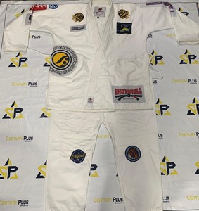ชุดยิมโนะ BJJ รุ่น Custom Shoyorol Batch 124 Federation V2 Unbleached ลายปีมังกร ผ้าฝ้าย 100% 440gsm ป้องกันการหดตัว - Product Image 6