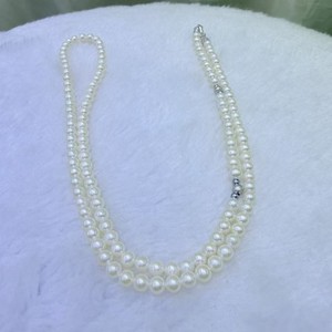 Collier de perles d'eau douce naturelles Zhuji 4-5 mm rondes, presque parfaites, longue chaîne de pull, élégant collier de perles d'eau douce - Product Image 1
