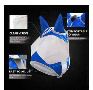 Horse Fly Breathable Protection Cover Premium Mesh Face Shield for Horses with UV Resistant <b>Eye</b> and Ear Coverage for Daily Use - Product Image 4