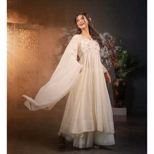 Hermoso vestido de fiesta para mujer Plazzo Dupatta Set - Product Image 5