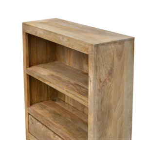 Bibliothèque de luxe haut de gamme en chêne massif indien avec tiroir, vitrine et armoire de rangement pour bureau, salon et villa - Product Image 2