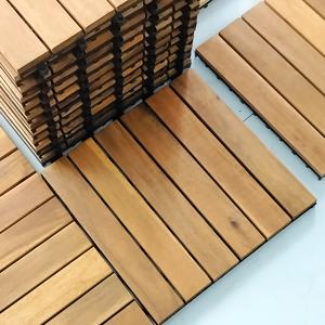 Baldosas de acacia para terraza 30 x 30 cm, para patio interior, balcón, terraza, jardín, fácil instalación, impermeables, antideslizantes, certificadas. - Product Image 4