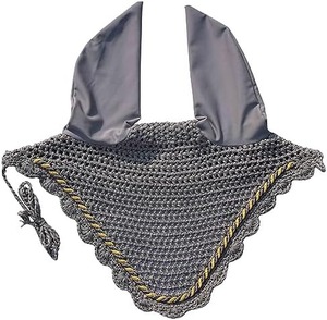\Pakistan Manufacturer Premium Crochet Horse Ear Bonnet Lightweight Breathable Washable <b>Fly</b> Veil for Elegant Equestrian Look - Product Image 6