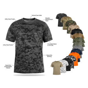 Camisetas de manga corta con cuello redondo, de secado rápido, modernas y a la moda, con diseño de camuflaje impreso digitalmente, para unisex. - Product Image 1