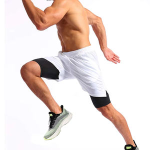 กางเกงกีฬาขาสั้นผู้ชายแบบสวมใส่สบาย แห้งเร็ว ไซส์ใหญ่ เอวกลาง สำหรับวิ่งและเล่นกีฬา มีกระเป๋าซิป เชือกผูกเอว ระบายอากาศได้ดี สีพื้น - Product Image 5