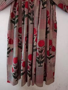 Vestido Midi 100% Algodón con Estampado Animal y Patchwork, Manga Larga, Lavable, Estilo Indio de Verano - Product Image 3