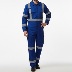 Combinaison de travail haute visibilité réfléchissante personnalisée pour les travailleurs de la construction, de l'ingénierie et des services publics - Product Image 1