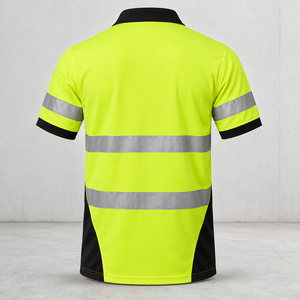 Camiseta Polo de Seguridad Industrial de Alta Visibilidad al por Mayor, Transpirable, de Secado Rápido, Poliéster, Proveedor de Ropa de Trabajo OEM - Product Image 6