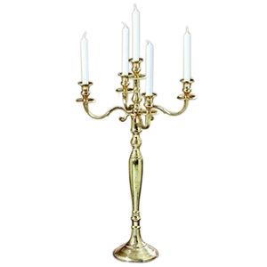 Metal Gold Candelabra Centerpieces Weddings 5 Arms Candle Holder <b>Candlestick</b> Retro Romantic Candlelight Dinner Decoration - Product Image 2