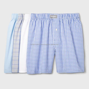 Boxers pour hommes en tissu tissé, taille mi-haute, élasthanne, polyamide, imprimé doux, sous-vêtements de luxe en matériau recyclé - Product Image 6