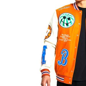 Chaqueta acolchada de invierno de alta calidad 100% para hombre, tela Premium, diseño universitario de Letterman, estilo clásico, sin cuello, precios competitivos - Product Image 4