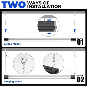 BS84 84W 5000K 10000LM LED Sensor Workshop <b>Lights</b> Motion Activated 4FT <b>Plug</b> Fixtures for Garage & Shop Linka Compatible - Product Image 4