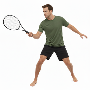 T-shirt imprimé tendance pour homme, coupe droite, en jersey tricoté 100 % coton, style décontracté et sportif, haut court, vente en gros - Product Image 1