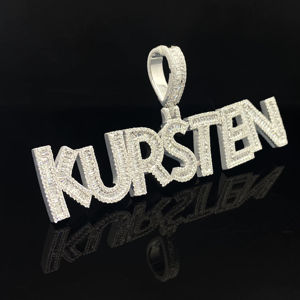 Pendentif en acier inoxydable Hip Hop Bling avec diamants givrés - Product Image 1