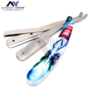 Navaja de Afeitar Profesional para Barbería, Estilo Joker, Hoja Recta de Acero Inoxidable, Plegable con Bloqueo de Seguridad - Product Image 1
