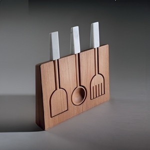 Boîte de présentation en bois pour ustensiles de cuisine, support de couverts de table pour restaurant, repose-cuillères et pinces de pot – Vente en gros - Product Image 1