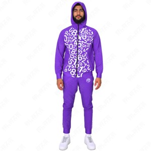 Venta al por mayor de alta calidad de invierno de talla grande chándal personalizado con capucha Fitness deporte poliéster contar chándal impreso - Product Image 1