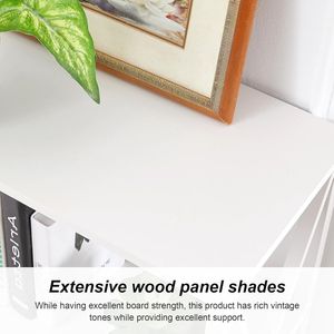 Étagère à livres moderne en métal blanc à 6 niveaux avec design en X pour le rangement et l'affichage dans le bureau à domicile, le salon ou comme meuble de rangement. - Product Image 4