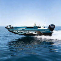 Yacht de luxe en aluminium de 6 m à grande vitesse pour la pêche en rivière/en mer et les sports de divertissement, design élégant à jet d'eau