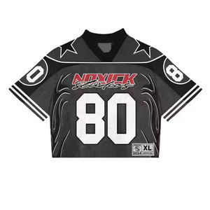 เสื้อฟุตบอลอเมริกันแบบกำหนดเอง เสื้อรักบี้แบบระบายอากาศได้ดี ทรงบ็อกซี่ ใส่ได้ทั้งชายและหญิง ขนาดใหญ่พิเศษ เสื้อฟุตบอลแบบสั่งทำพิเศษ - Product Image 1