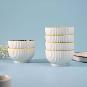 Premium Handpainted Bohemian Ceramic Bowls <b>Set</b> of 6 <b>Microwave</b> Oven Safe Eco-Friendly Pasta Bowls Design - Product Image 1