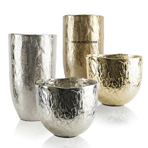 Jarrón de Flores de Vidrio de Diseño Elegante para Bodas, Estilo Costero, Hecho a Mano, para Mesa, de Aluminio - Product Image 5