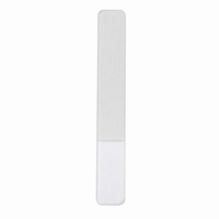 Lime à ongles droite double émeri de haute qualité, outil professionnel de soin des ongles en acier inoxydable durable pour salon et manucure à domicile