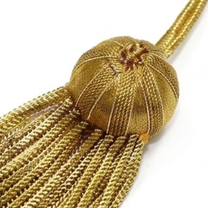 En gros, Pompon de remise de diplôme doré de qualité supérieure pour les titres universitaires, Pompon métallique pour cordons de remise de diplôme - Product Image 6