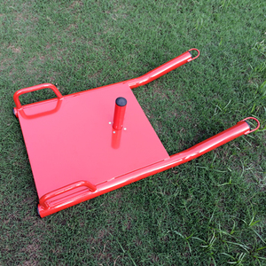 Traîneau d'entraînement en acier doux avec plaque de poids rouge, pour exercices d'agilité, d'obstacles, de force (poussée et traction), entraîneur de gym pour exercices athlétiques - Product Image 3