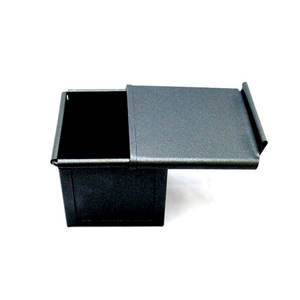 7cm Cube Loaf Pan Sliding Lid 70mm Square Toast <b>Box</b> Carbon Steel Non-stick Oven Safe Bread Mold <b>Bakery</b> Quality Professional - Product Image 2