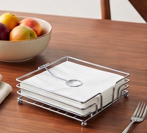 Handmade Stainless Steel Napkin Holder Simple Design <b>Mirror</b> Polished Tissue <b>Paper</b> Stand For Elegant Tableware And Kitchenware - Product Image 1