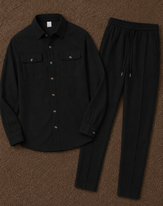 Conjunto de Dos Piezas Personalizado al por Mayor para Hombre, Camiseta y Pantalones Deportivos de Lujo Estilo Urbano, Moda Minimalista Y2K - Product Image 4